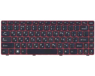 Клавиатура для ноутбука Lenovo IdeaPad (V380) Black, (Red Frame), RU - фото 2