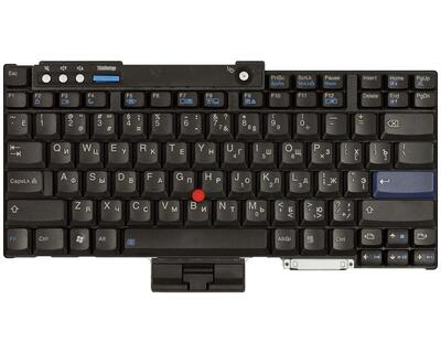 Клавиатура для ноутбука Lenovo ThinkPad (T60, T61, R60, R61, Z60T, Z61T, Z60M, Z61M, R400, R500, T500, W500, W700, W700ds) с указателем (Point Stick) Black RU - фото 2