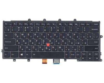 Клавиатура для ноутбука Lenovo ThinkPad (X240, X240S, X240I) с подсветкой (Light), с указателем (Point Stick) Black, Black Frame, RU - фото 2