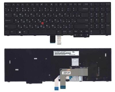 Клавиатура для ноутбука Lenovo Thinkpad (E570, E575) Black, (Black Frame), RU