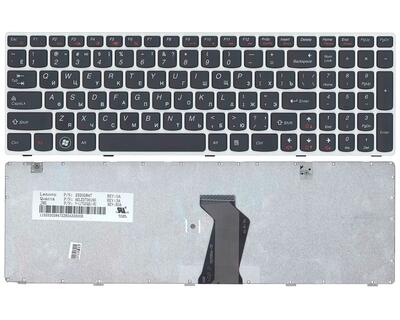 Клавиатура для ноутбука Lenovo IdeaPad (G580) Black, (White Frame), RU