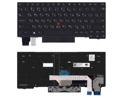 Клавиатура для ноутбука Lenovo Thinkpad X280 с указателем (Point Stick), Black, Black Frame, RU