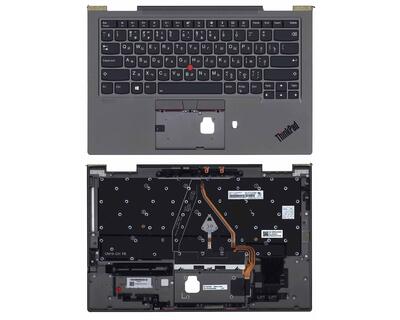 Клавиатура для ноутбука Lenovo Thinkpad X1 Yoga 4th Gen ver.2 Black, (Grey TopCase) RU