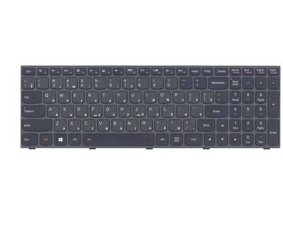 Клавиатура для ноутбука Lenovo Ideapad (G50-70) с подсветкой (Light) Black, (Black Frame) RU - фото 2