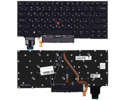 Клавиатура для ноутбука Lenovo ThinkPad X1 Carbon Gen 7 2019 с подсветкой (Light), Black, (No Frame), RU