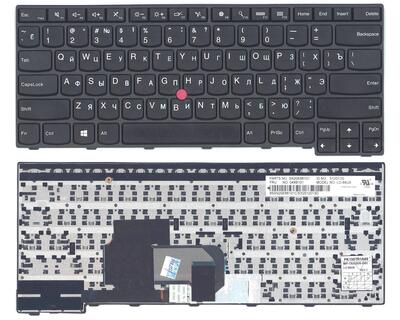 Клавиатура для ноутбука Lenovo ThinkPad (E450) с указателем (Point Stick), Black, (Black Frame), RU
