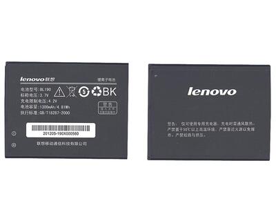 Аккумуляторная батарея для смартфона Lenovo BL190 A366T 3.7V Black 1300mAh 4.81Wh
