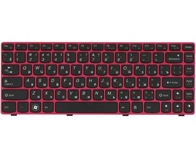 Клавиатура для ноутбука Lenovo IdeaPad (Z470, G470Ah, G470GH, Z370) Black, (Red Frame), RU - фото 2