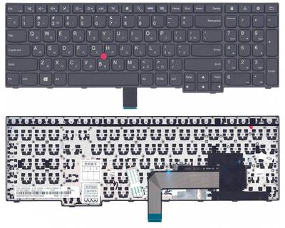 Клавиатура для ноутбука Lenovo Thinkpad Edge (E550) с указателем (Point Stick) Black, (Black Frame), RU