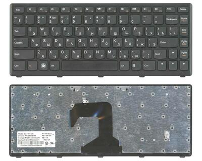 Клавиатура для ноутбука Lenovo IdeaPad (S300, S400, S405) Black, (Black Frame), RU