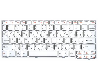 Клавиатура для ноутбука Lenovo IdeaPad (U160) White, (White Frame), RU - фото 2