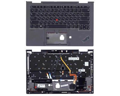 Клавиатура для ноутбука Lenovo Thinkpad X1 Yoga 4th Gen Black, (Grey TopCase) RU