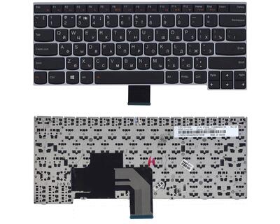 Клавиатура для ноутбука Lenovo IdeaPad (V490) Black, (Silver Frame), RU