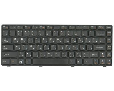 Клавиатура для ноутбука Lenovo IdeaPad (B470, G470, G470AH, G470GH, G475, V470, V470c, Z470, Z475), Black, (Black Frame), RU - фото 2