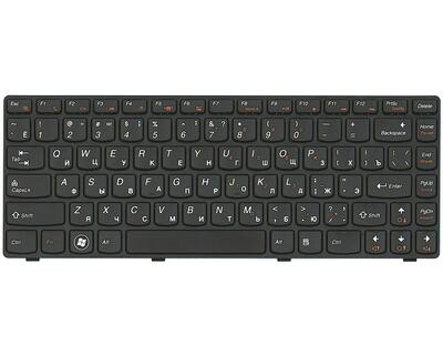 Клавиатура для ноутбука Lenovo IdeaPad (Z380) Black, (Black Frame), RU - фото 2