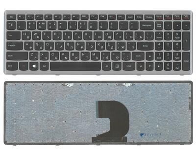 Клавиатура для ноутбука Lenovo Ideapad P500, Z500, Z500A, Z500G, Z500T Black, (Gray Frame) RU