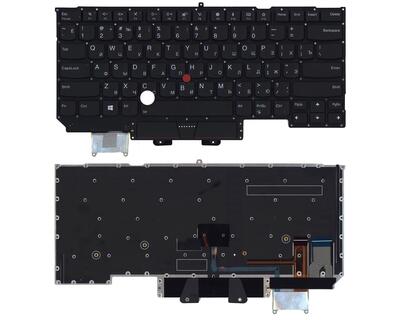 Клавиатура для ноутбука Lenovo ThinkPad X1 carbon Gen 6 2018 с подсветкой (Light), Black, (No Frame), RU