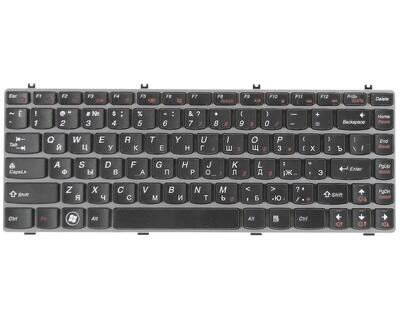 Клавиатура для ноутбука Lenovo IdeaPad (Y470) Black, (Gray Frame), RU - фото 2