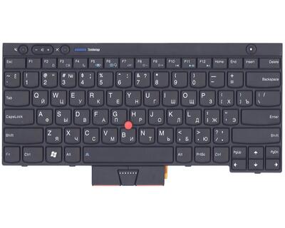 Клавиатура для ноутбука Lenovo ThinkPad (T430, T430I, X230, T530, L430, L530) с указателем (Point Stick) Black, Black Frame, RU - фото 2