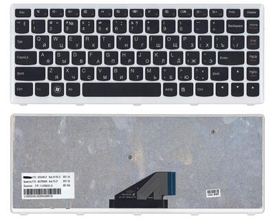 Клавиатура для ноутбука Lenovo IdeaPad (U310) Black, (White Frame), RU
