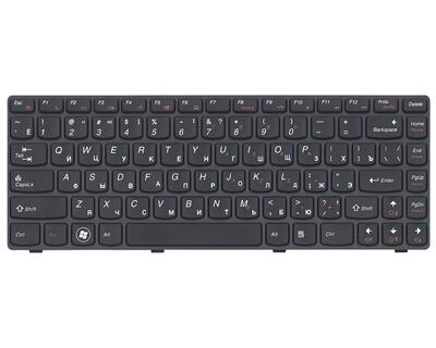 Клавиатура для ноутбука Lenovo IdeaPad (Y480) Black, (Black Frame), RU - фото 2