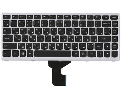 Клавиатура для ноутбука Lenovo IdeaPad (Z400) с подсветкой (Light), Black, (Gray Frame), RU - фото 2