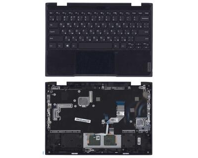 Клавиатура для ноутбука Lenovo 300e 2nd gen Black, (Black TopCase), RU