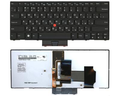 Клавиатура для ноутбука Lenovo ThinkPad (X1) с подсветкой (Light), с указателем (Point Stick) Black, Black Frame, RU