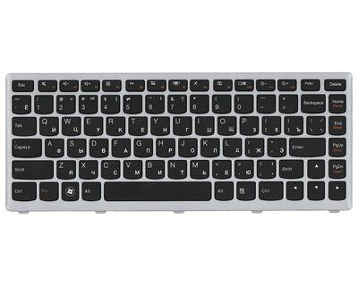 Клавиатура для ноутбука Lenovo IdeaPad (U410) Black, (Silver Frame), RU - фото 2