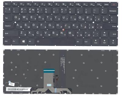 Клавиатура для ноутбука Lenovo Ideapad (710S) с подсветкой (Light) Black, (No Frame) RU