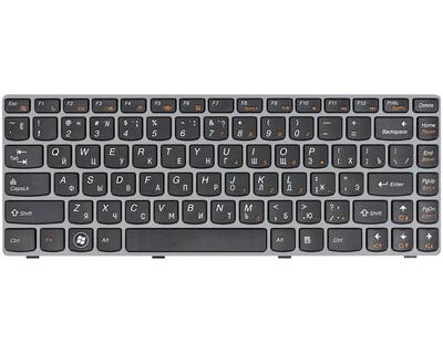 Клавиатура для ноутбука Lenovo IdeaPad (Z450, Z460, Z460A, Z460G) Black, (Gray Frame), RU - фото 2