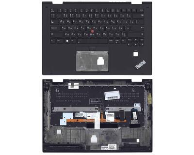 Клавиатура для ноутбука Lenovo ThinkPad Yoga X1 2nd 2017 с указателем (Point Stick), с подсветкой (Light), Black, (Black TopCase), RU