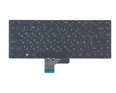 Клавиатура для ноутбука Lenovo Ideapad (S410, U430, U430p, U330P, U330) с подсветкой (Light) Black, (No Frame) RU - фото 2