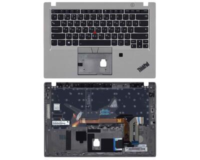 Клавиатура для ноутбука Lenovo ThinkPad T490s с указателем (Point Stick) Black, (Silver TopCase) RU