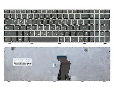 Клавиатура для ноутбука Lenovo IdeaPad G580, G585, Z580, Z585, Z780 Black, (Gray Frame), RU