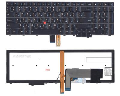 Купить Клавиатура для ноутбука Lenovo ThinkPad Edge (E531, E540) с подсветкой (Light), с указателем (Point Stick) Black, Gray Frame, RU