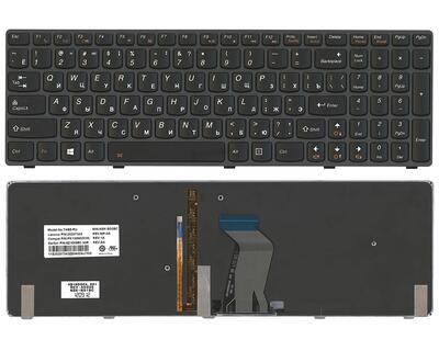 Клавиатура для ноутбука Lenovo IdeaPad (Y580) с подсветкой (Light), Black, (Black Frame), RU