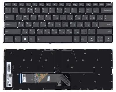 Клавиатура для ноутбука Lenovo Yoga (530-14IKB) Black с подсветкой (Light) (No Frame) RU