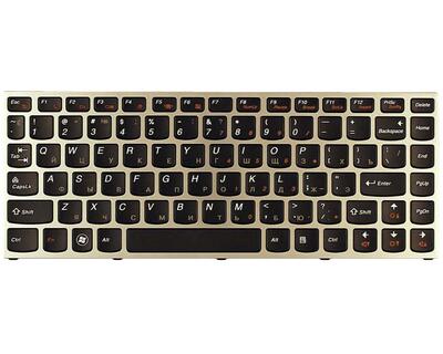 Клавиатура для ноутбука Lenovo IdeaPad (U460) Black, (Silver Frame), RU - фото 2