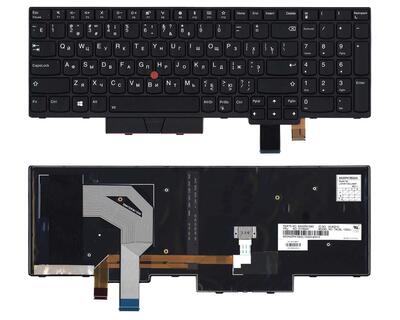 Клавиатура для ноутбука Lenovo Thinkpad (T580) с указателем (Point Stick), Black, (Black Frame), RU