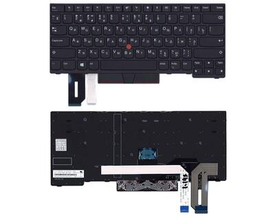 Клавиатура для ноутбука Lenovo ThinkPad E480 с указателем (Point Stick), Black, (Black Frame), RU