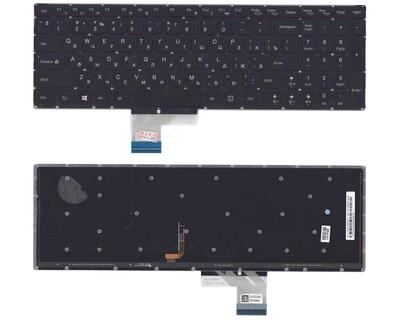 Клавиатура для ноутбука Lenovo IdeaPad (Y50-70) с подсветкой (Light), Black, (Black Frame) RU