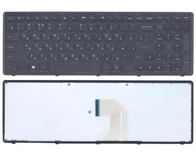 Клавиатура для ноутбука для Lenovo IdeaPad (P500, Z500, Z500A, Z500G, Z500T) Black, (Black Frame), RU