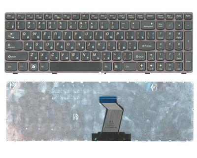 Клавиатура для ноутбука Lenovo IdeaPad (B570) Black, (Bronze Frame) RU