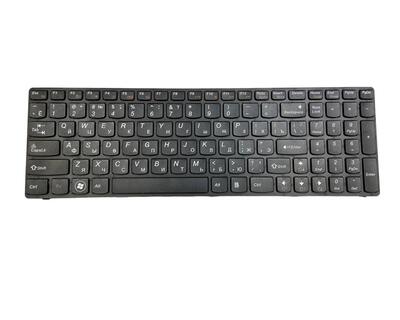 Клавиатура для ноутбука Lenovo IdeaPad (B570, V570, Z570, Z575) Black, (Black Frame), RU
